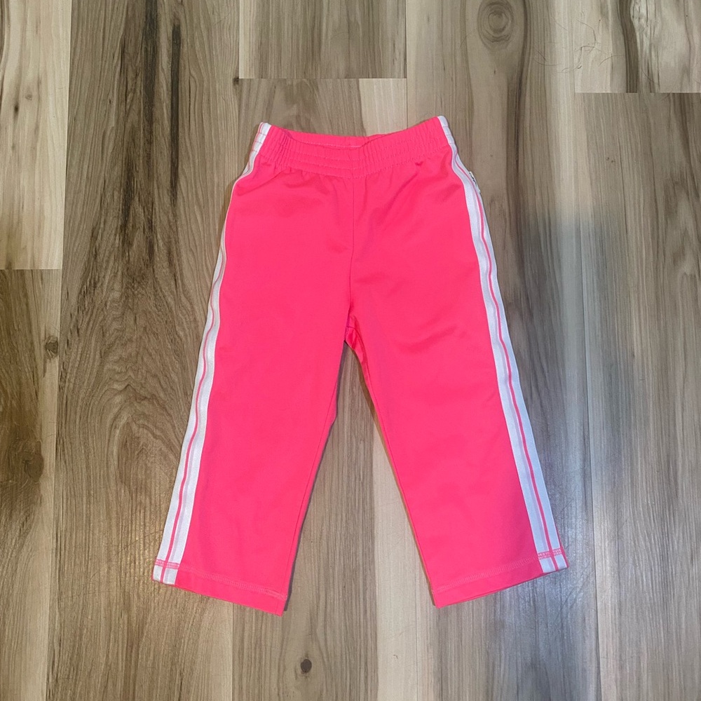 Converse Pink Athletic Pants with White Stripes